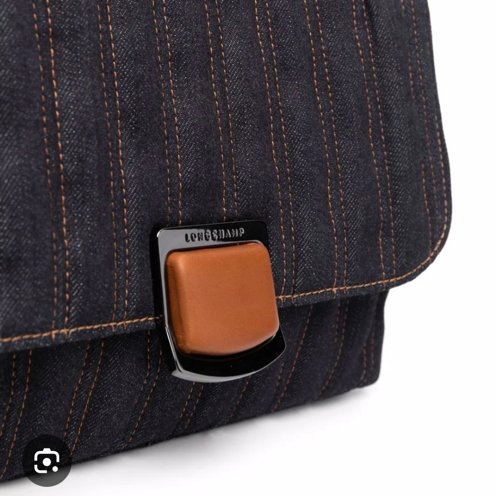 Longchamp Brioche Denim Crossbody